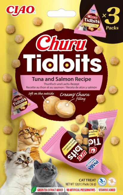 Pamlsky Churu Tidbits Salmon Recipe 3×12 g