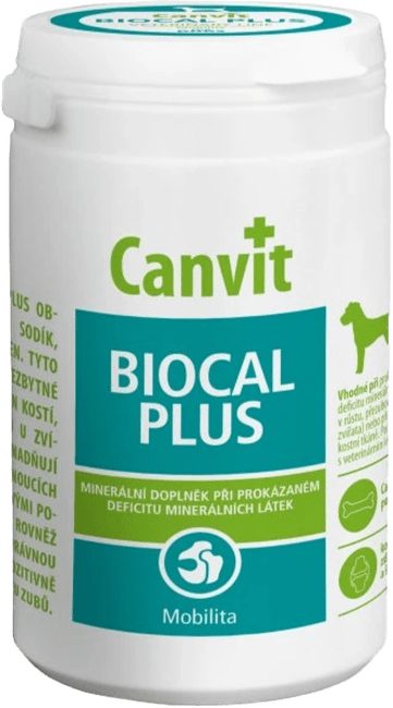 Biofaktory Canvit Biocal Plus vitamínové tablety pre psy 230 g