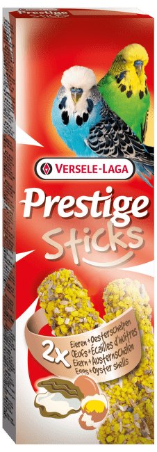 Лакомство для птиц – Versele-Laga Prestige 2 x Sticks Budgies Egg and Oystershell, 60 г