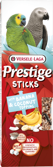 Tyčinky Versele-Laga Prestige veľký papagáj banán s kokosom 140g 2ks