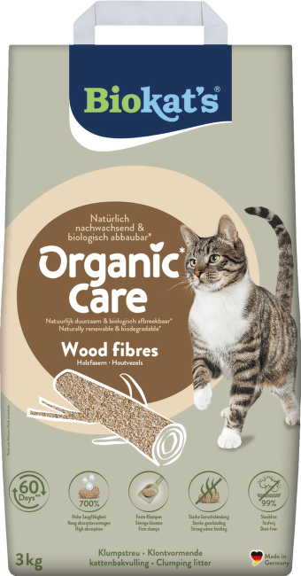Podestýlka Biokat's Organic Care Wood Fibres 3 kg