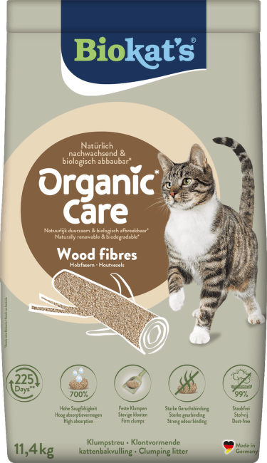 Podestýlka Biokat's Organic Care Wood Fibres 11,4 kg