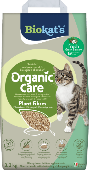Podestýlka Biokat's Organic Care Plant Fibres Fresh 3,2 kg
