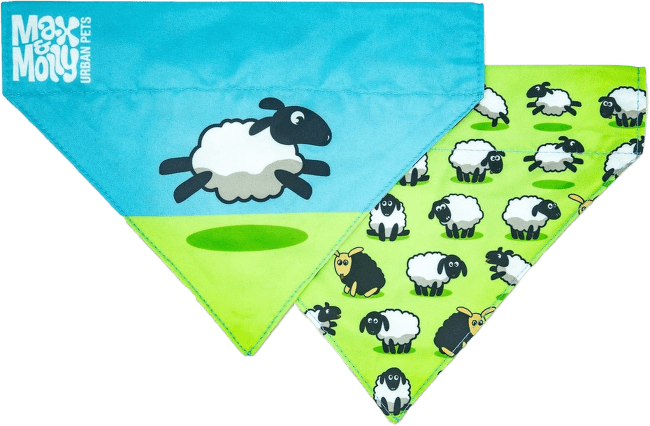Max & Molly dog šatka bandana - black sheep S