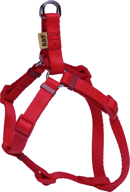 Postroj BaF nylon červený 1,5x32-46cm