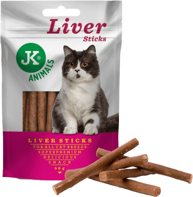 Pochoutka JK Animals Liver sticks pro kočky 50g