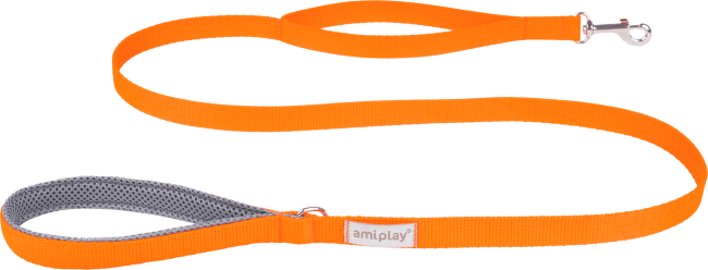 Vodítko pro psy Amiplay Samba oranžové S 150 cm × 1,5 cm