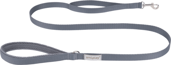 Vodítko pro psy Amiplay Samba šedé XL 150 cm × 2,5 cm