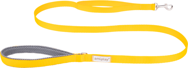 Vodítko pro psy Amiplay Samba žluté XL 150 cm × 2,5 cm