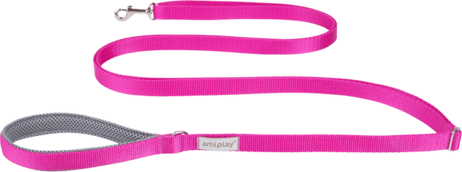 Vodítko pro psy Amiplay Samba Easy Fix nastavitelné růžové M 160–300 cm × 2 cm
