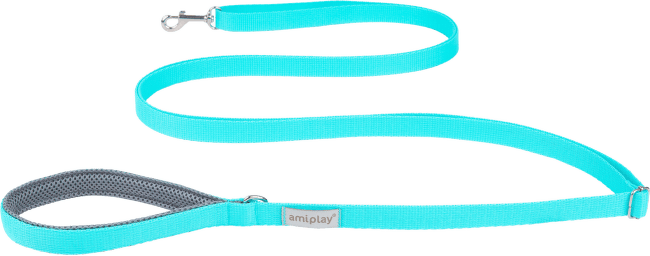 Vodítko pro psy Amiplay Samba Easy Fix nastavitelné modré L 160–300 cm × 2,5 cm