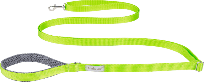Vodítko pro psy Amiplay Samba Easy Fix nastavitelné zelené XL 160–300 cm × 2,5 cm