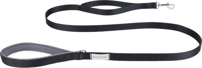 Vodítko pro psy Amiplay Samba černé L 150 cm × 2,5 cm