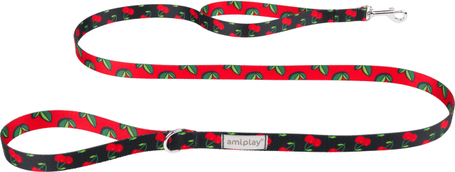 Vodítko Amiplay BeHappy Cherry M 150 cm × 2 cm