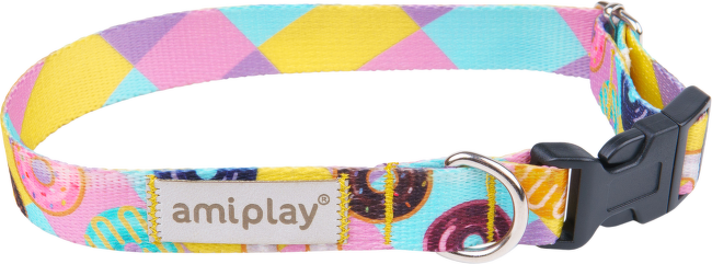 Nastavitelný obojek Amiplay BeHappy Donut M 25–40 cm × 2 cm