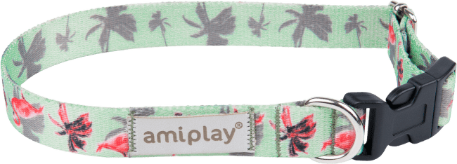 Nastavitelný obojek Amiplay BeHappy Flamingo XL 45–70 cm × 2,5 cm