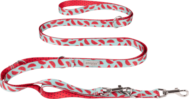 Nastavitelné vodítko Amiplay BeHappy 8v1 Watermelon XL 200–400 cm × 2,5 cm