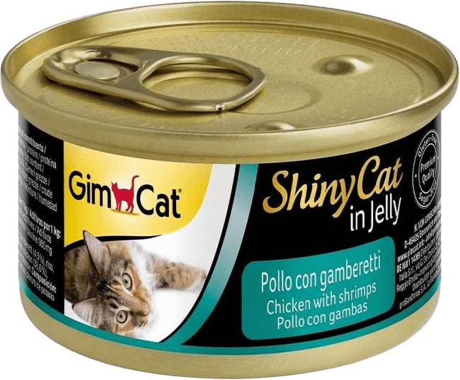 Консервы для кошек – GimCat ShinyCat Chicken and Shrimps, 70 г