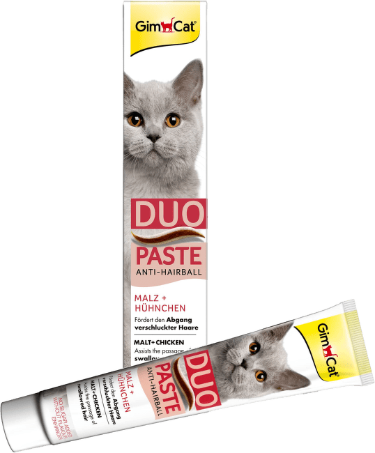 Barības piedeva kaķiem – GimCat Anti-Hairball Duo-Paste, Chicken, 50 g