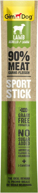 Лакомство для собак – GimDog Sports Stick Lamb, 12 г