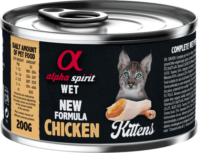 Alpha Spirit Cat Kittens Chicken 200g