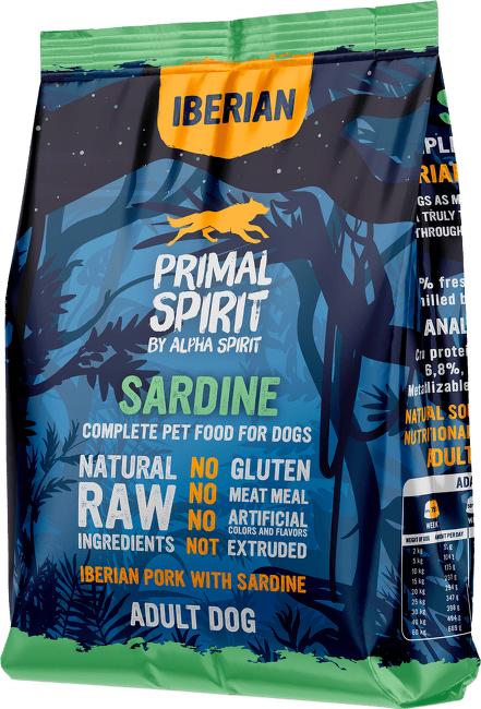 Primal Spirit Dog Ibérkse bravčové zo sardinkami 1kg