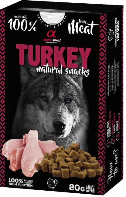 Alpha Spirit Dog Naturals Turkey 80g