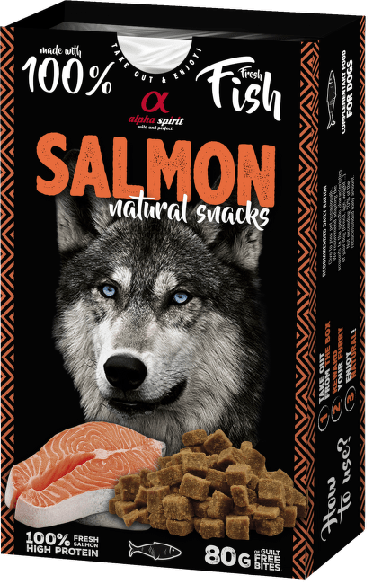Alpha Spirit Dog Naturals Losos 80g