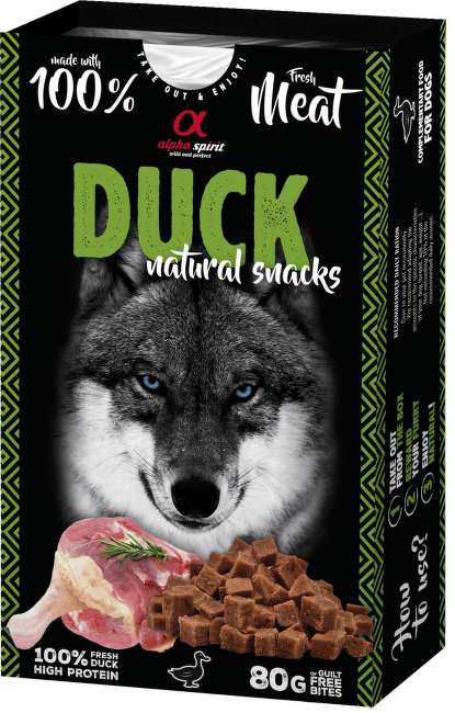 Alpha Spirit Dog Naturals Duck 80g
