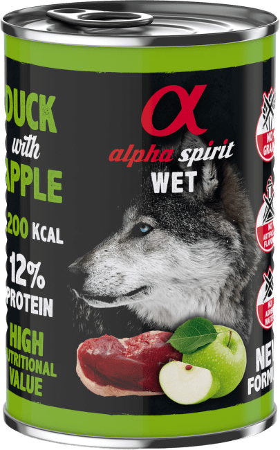 Alpha Spirit Dog Duck & Green Apple 400g