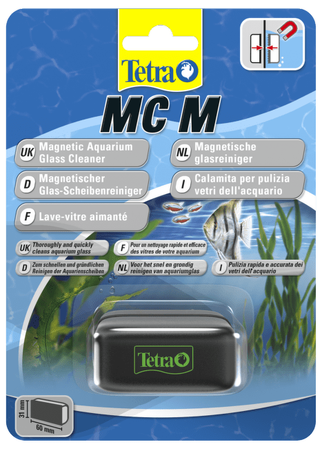 Magnētisks akvārija stikla tīrītājs - Magnet Tetra Floating M, 6 x 3,1 cm