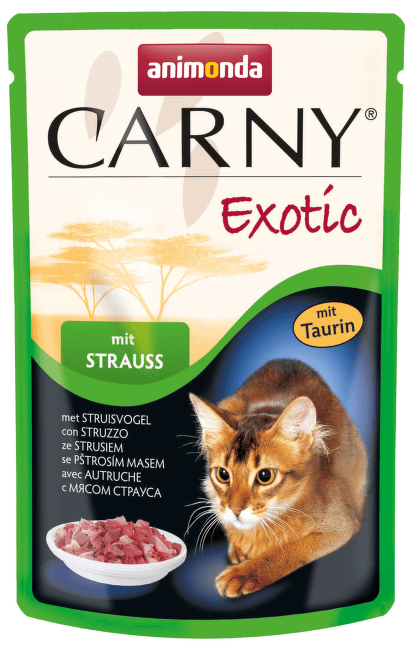 Konservi kaķiem - Animonda Carny Exotic, ar strausa gaļu, 85 g