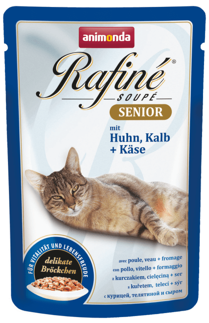 Консервы для кошек - Rafine Soupe Senior Chicken&Calf + Cheese, 100 г