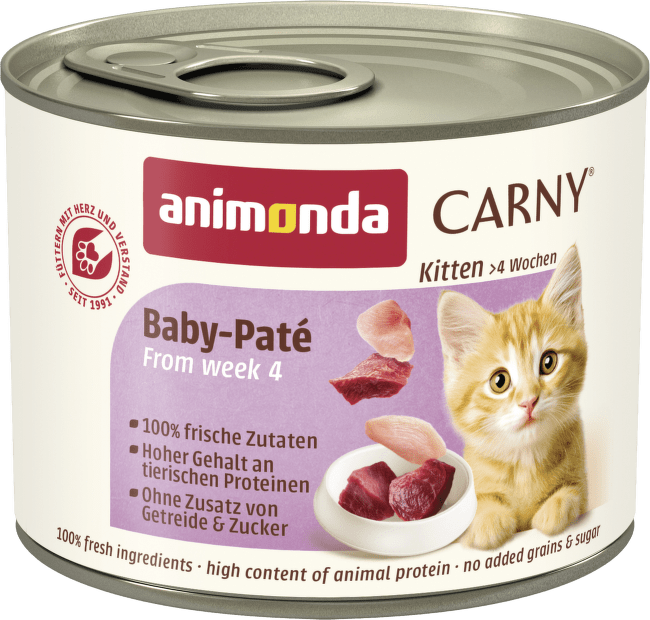 Konservi kaķiem – Carny Kitten Baby Pate, 200 g