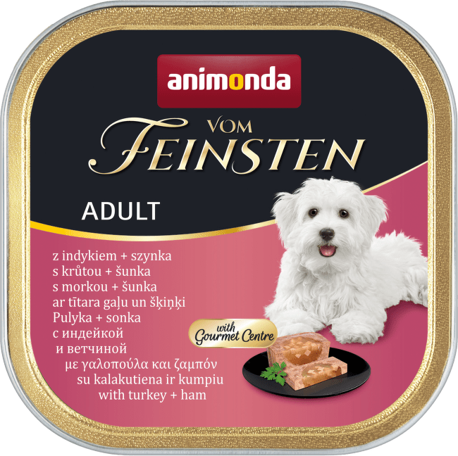 Консервы для собак – Vom Feinsten Gourmet Centre with Turkey + ham, 150 г