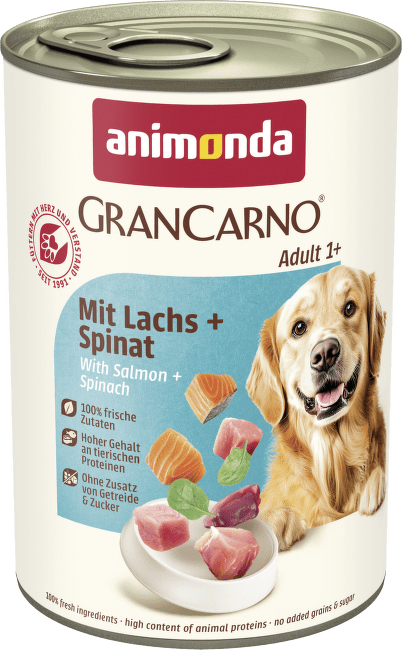 Konzerva Animonda Gran Carno Adult s lososom a špenátom 400g