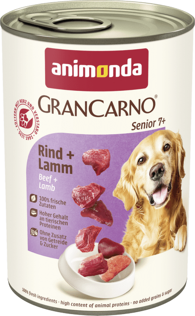 Konzerva Animonda Gran Carno Senior hovadzie a jahňacie 400g