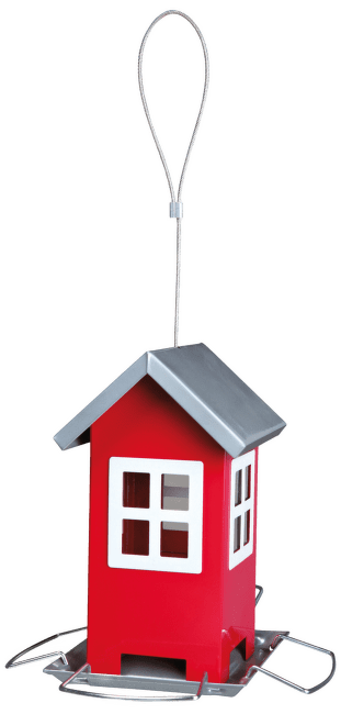 Кормушка для уличных птиц – Trixie, Bird feeder metal, 1000 мл, 20 см, red