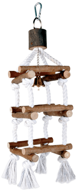 Игрушка для птиц – Trixie, Natural Living tower with ropes, 34 см