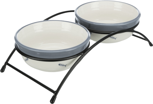 Подставка с мисками – TRIXIE Eat on Feet Ceramic Bowl Set, 2 x 0,3 л