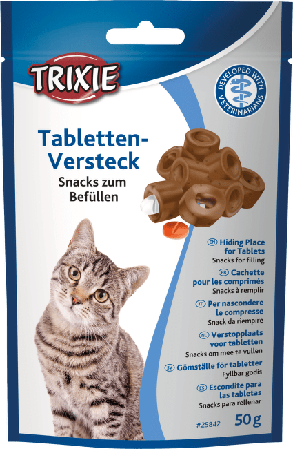 Skrýš na tablety, pamlsek pro kočky Trixie k naplnění medikací 50 g