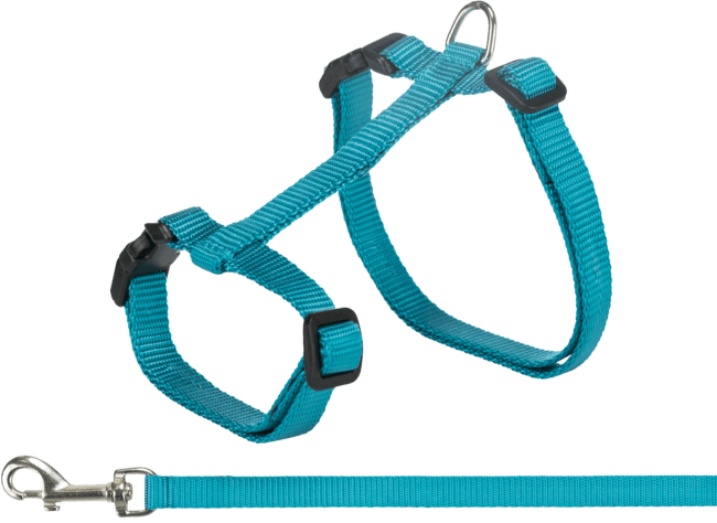 Шлейка с поводком для кошек – Trixie Cat harness with lead, XL, nylon
