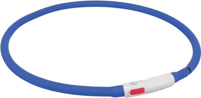 Отражающий ошейник для собак – TRIXIE Flash light ring USB, XS–XL: 70 см, royal blue