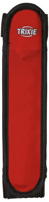 Отражающий ошейник для собак - TRIXIE Flash safety band/strip, 16 см, цвет - красный/черный