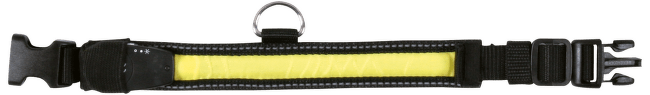 Obojek Flash blikací pro psy Trixie S-M černo-žlutá 30-40cm*25mm
