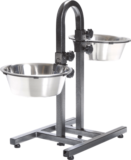 Set nerez misek v nastavitelném stojánku Trixie 2x2,8l