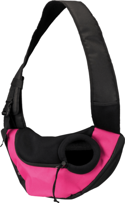 Soma dzīvnieku pārnēsāšanai – Trixie, Sling Front Carrier, 50 × 25 × 18 cm, pink/black