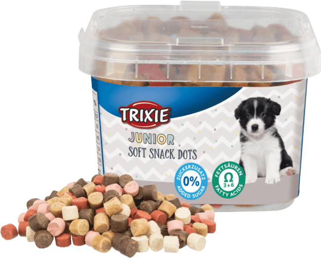 Gardums kucēniem – TRIXIE Junior Soft Snack Dots with Omega 3, 140 g