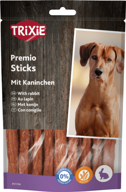 Gardums suņiem - TRIXIE PREMIO Rabbit Sticks, 100 g