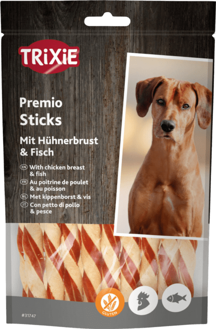 Gardums suņiem – TRIXIE PREMIO Fish Chicken Sticks, 80 g
